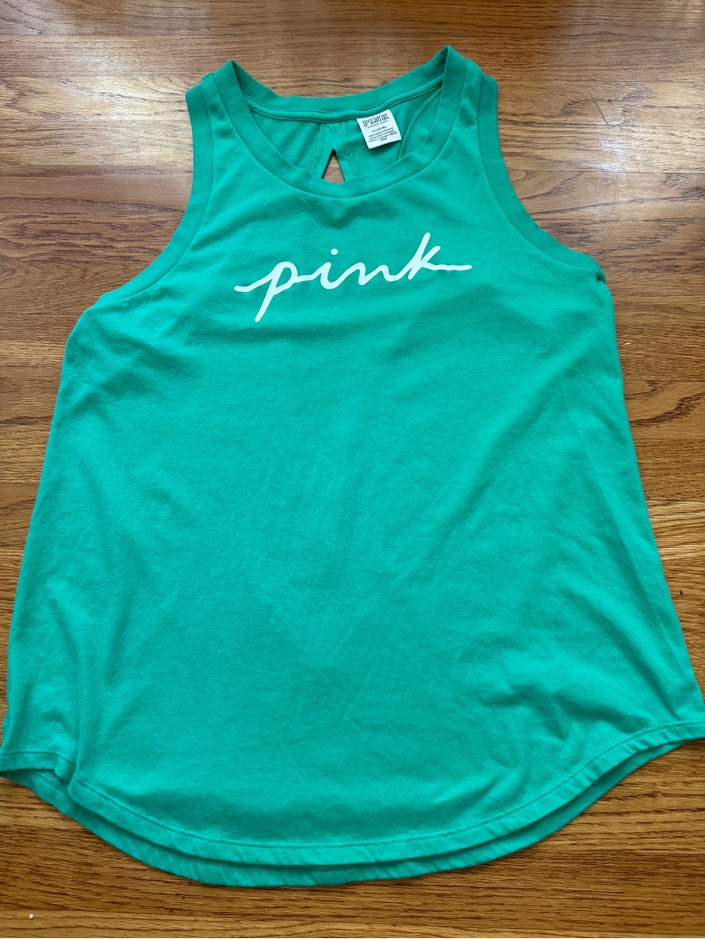 Victorias Secret PINK green open back tank top M - Picture 4 of 7